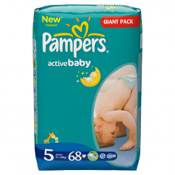 Pampers Active Baby 5 Junior (11-18kg) 68ks Giant Pack
