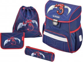 Herlitz Loop školní taška Drak červený - vybavená