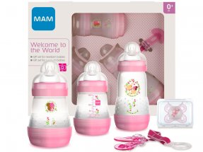 MAM Gift dárkový set pro novorozence malý 0+m - růžová