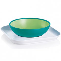 MAM Set Baby´s Bowl & Plate - talířek a miska od 6 měsíců zelená