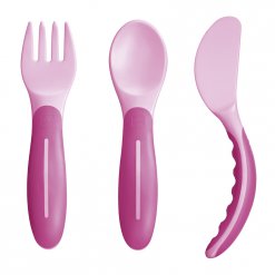 MAM Příbor Baby´s Cutlery od 6 měsíce 3 ks růžová