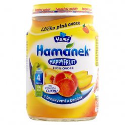 Hamánek Happy fruit kojenecká výživa s broskvemi a banány 190 g