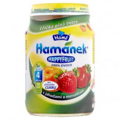 Hamánek Happy fruit kojenecká výživa s jahodami a meruňkou 190 g