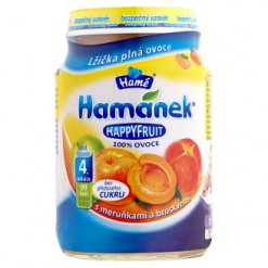 Hamánek Happy fruit kojenecká výživa s meruňkami a broskví 190 g