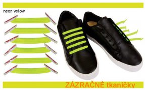 Zázračné Tkaničky U-Lace 6 ks neonově žlutá