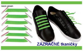 Zázračné Tkaničky U-Lace 6 ks neonově zelená