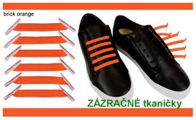 Zázračné Tkaničky U-Lace 6 ks cihlově oranžová