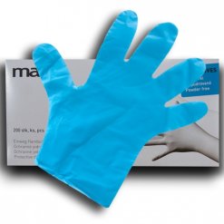 Jednorázové rukavice TPE modré Maxpack 200 ks velikost S