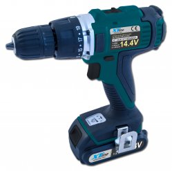 XTline Aku vrtačka 14,4V, 1,5Ah, 2 Aku li-ion + kufr XT102014