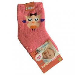 Thermo bavlněné ponožky dívčí 0-12 měsíců