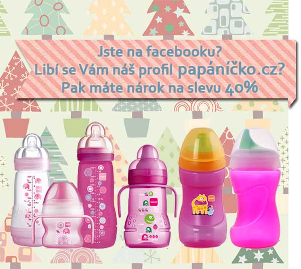 Sleva 40% na láhve a hrnky MAM